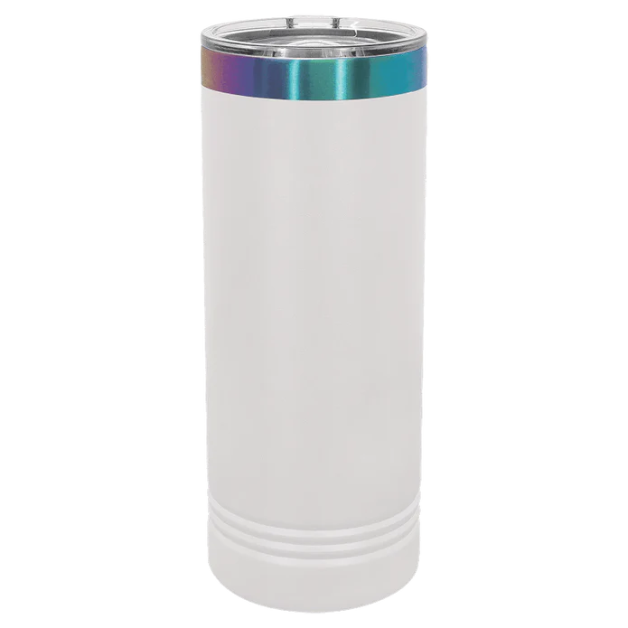 22 oz Skinny Stainless Steel Insulated SureGrip Tumblers, Blank, Polar Camel Lid