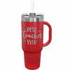 Laser Engravable Red 40oz Polar Camel Vacuum Insulated Travel Mug with Straw