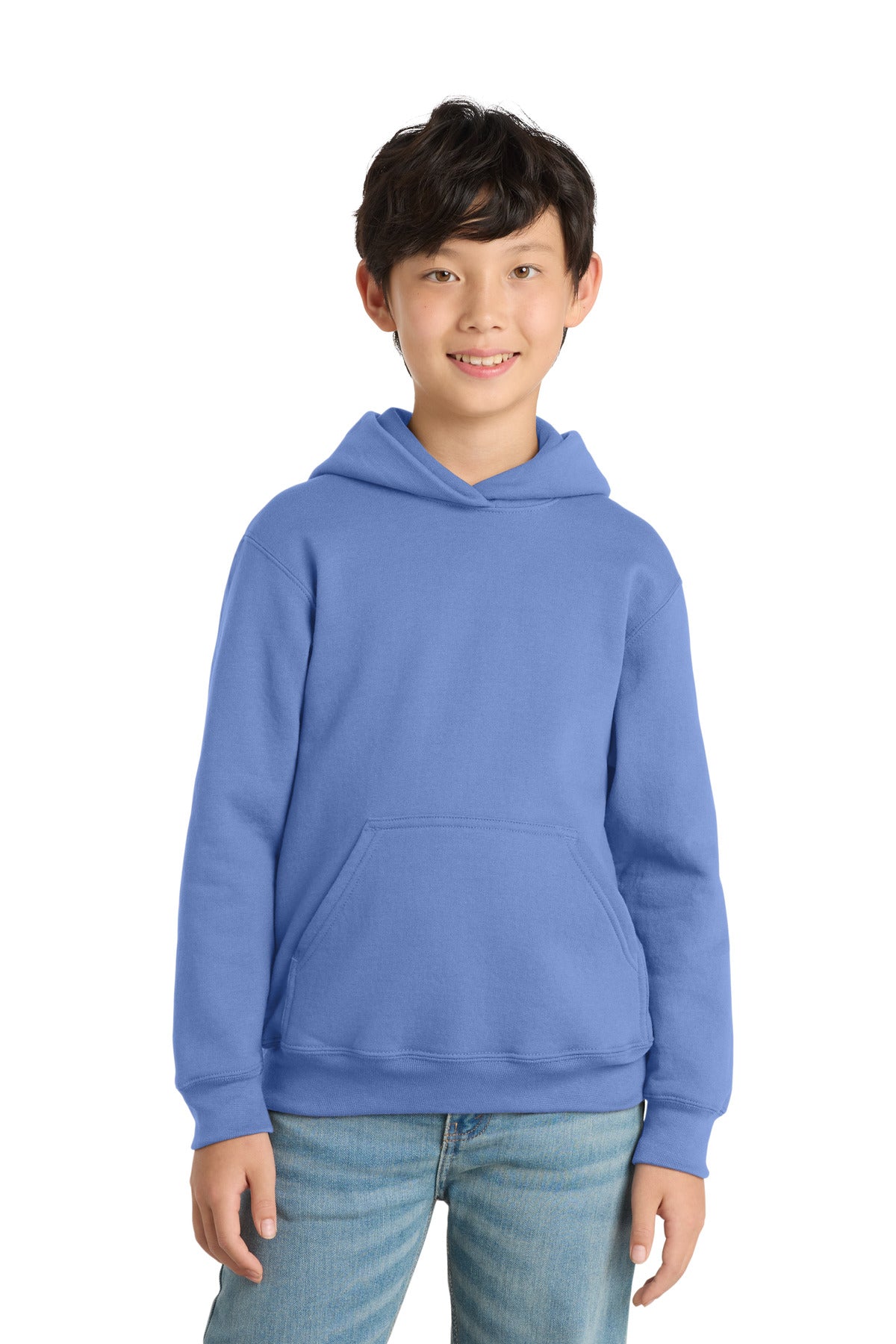 Port & Co  53;  Youth Core Fleece Pullover Hooded Sweatshirt.  PC90YH