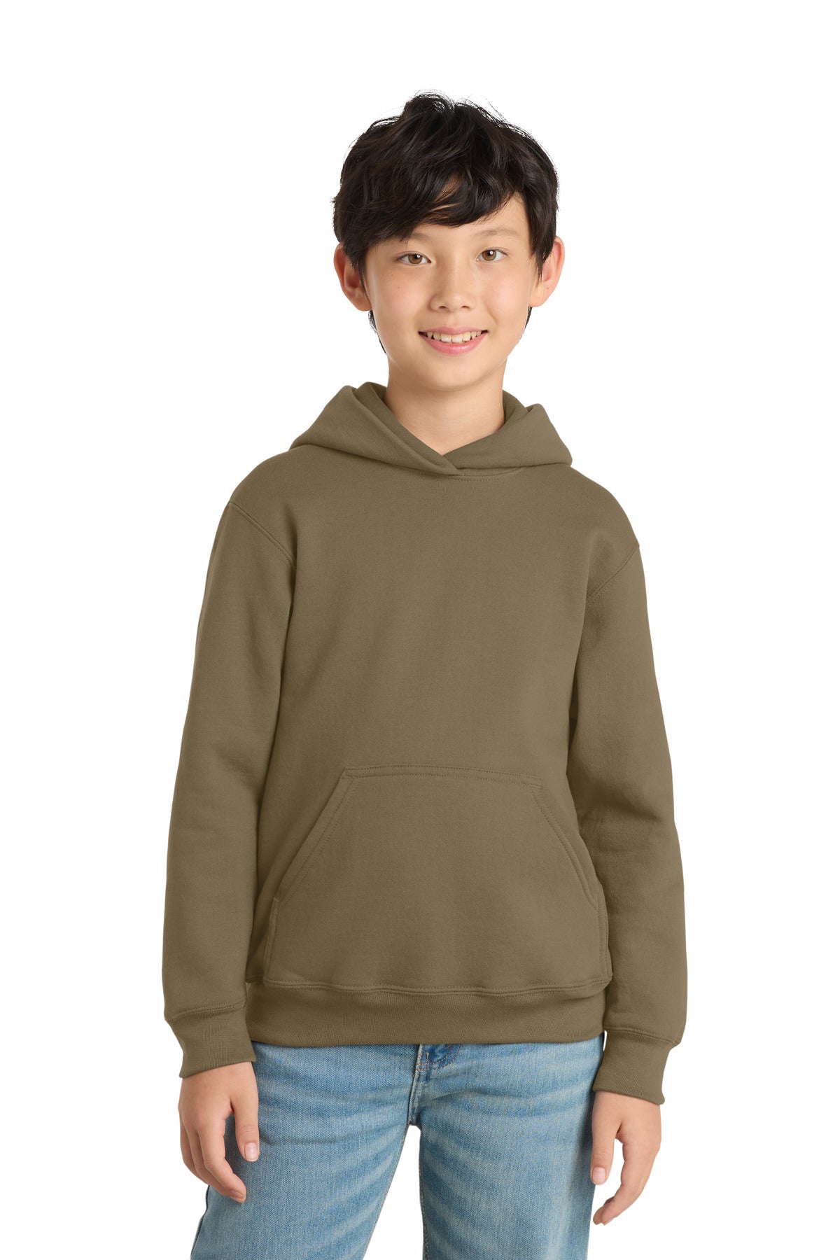 Port & Co  53;  Youth Core Fleece Pullover Hooded Sweatshirt.  PC90YH