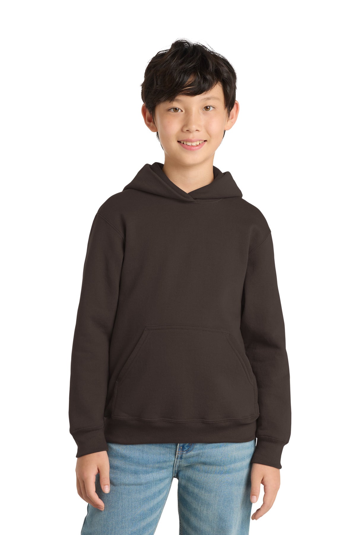 Port & Co  53;  Youth Core Fleece Pullover Hooded Sweatshirt.  PC90YH