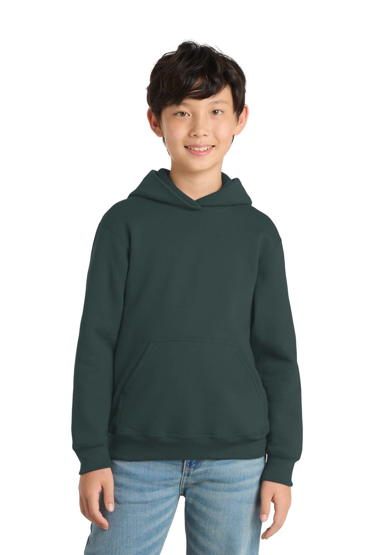 Port & Co  53;  Youth Core Fleece Pullover Hooded Sweatshirt.  PC90YH