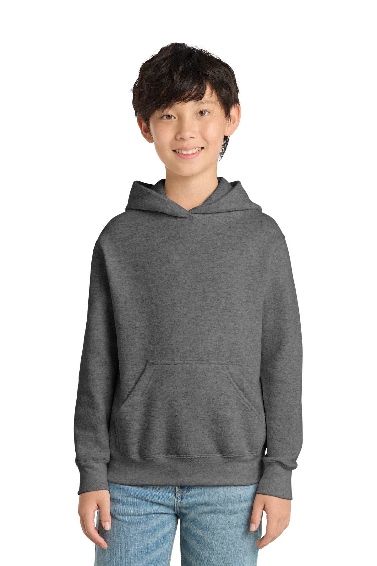Port & Co  53;  Youth Core Fleece Pullover Hooded Sweatshirt.  PC90YH