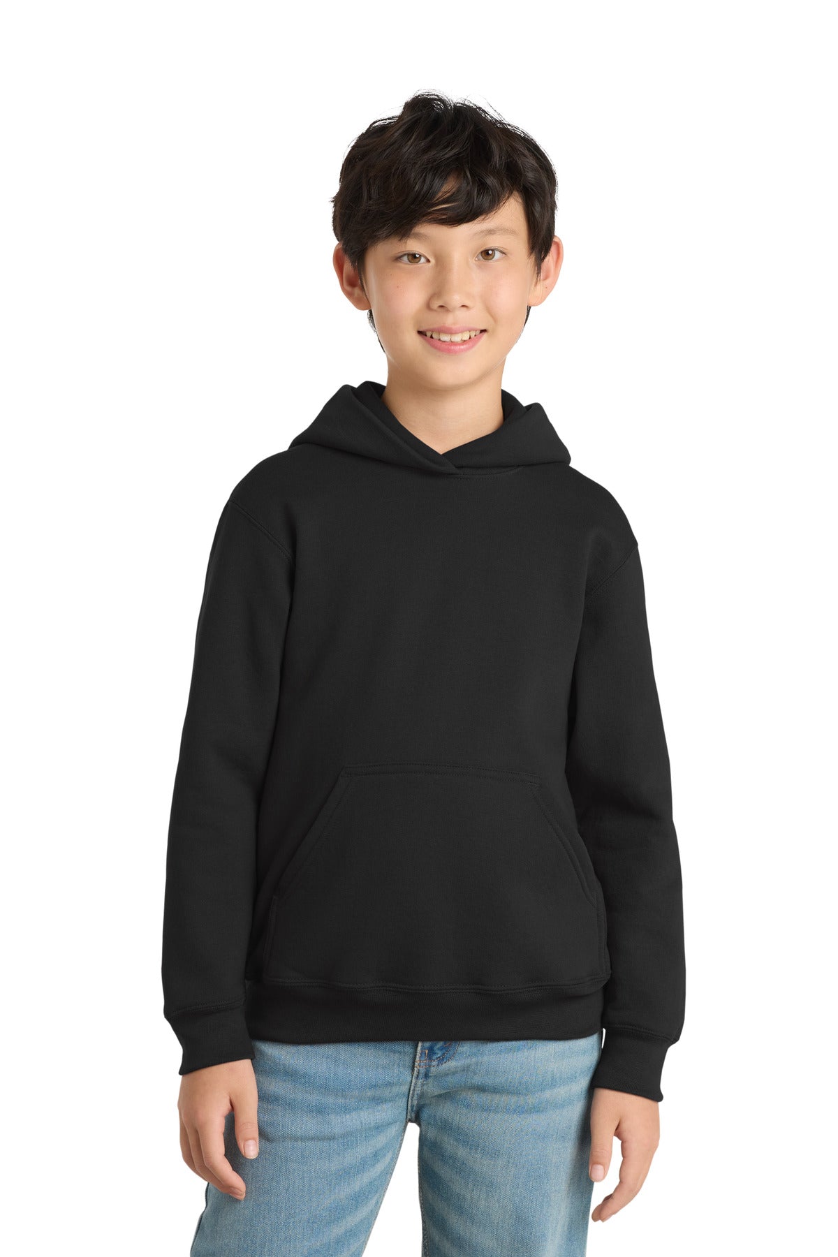 Port & Co  53;  Youth Core Fleece Pullover Hooded Sweatshirt.  PC90YH