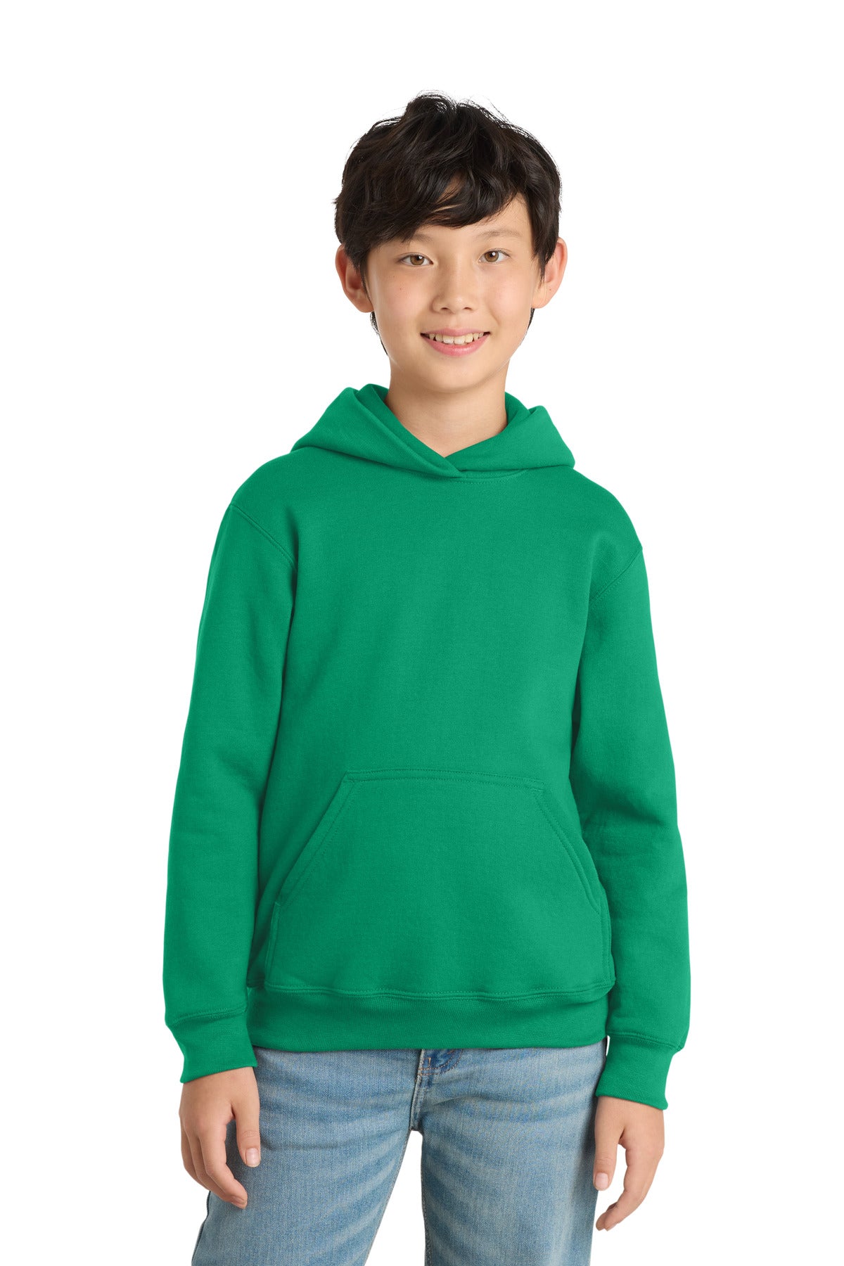 Port & Co  53;  Youth Core Fleece Pullover Hooded Sweatshirt.  PC90YH