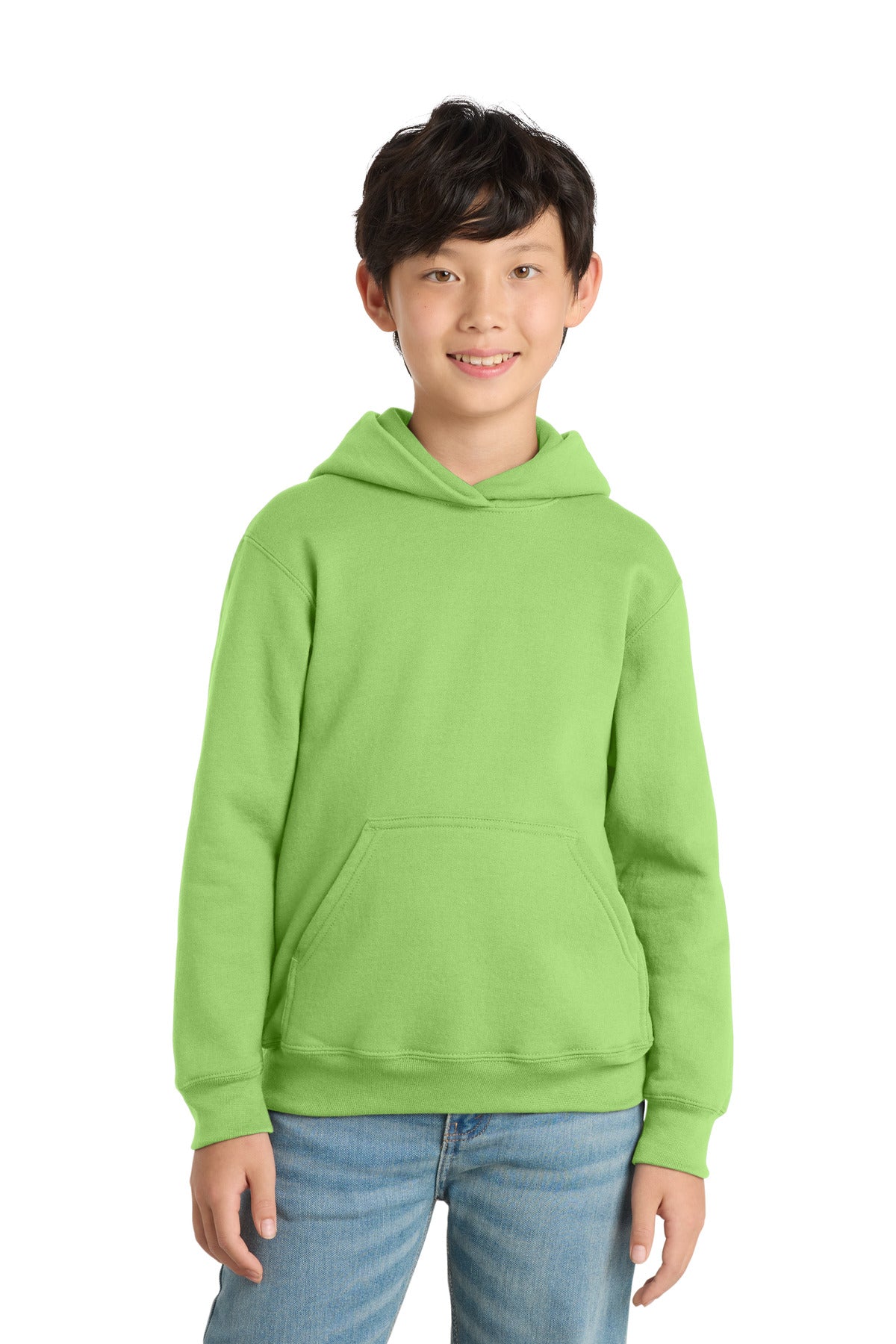 Port & Co  53;  Youth Core Fleece Pullover Hooded Sweatshirt.  PC90YH