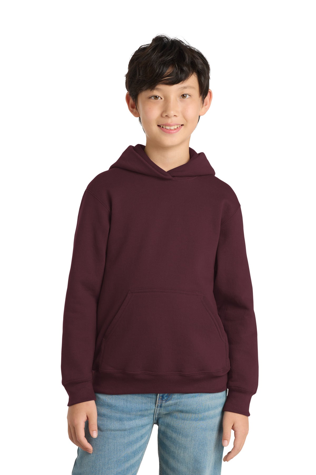 Port & Co  53;  Youth Core Fleece Pullover Hooded Sweatshirt.  PC90YH