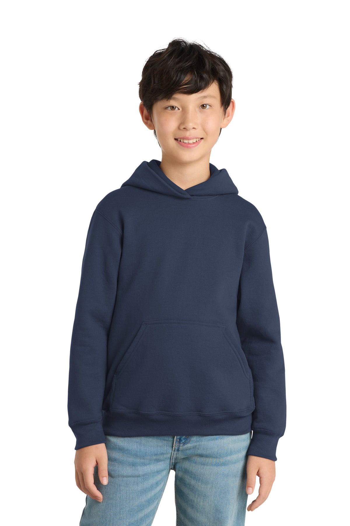 Port & Co  53;  Youth Core Fleece Pullover Hooded Sweatshirt.  PC90YH