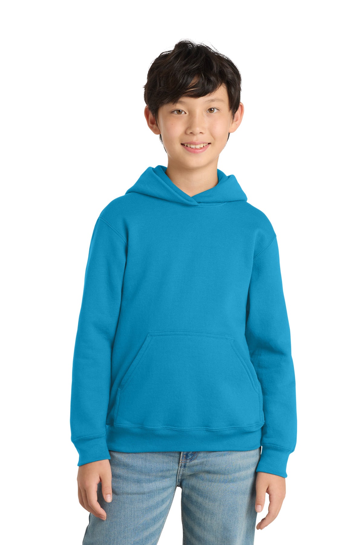 Port & Co  53;  Youth Core Fleece Pullover Hooded Sweatshirt.  PC90YH