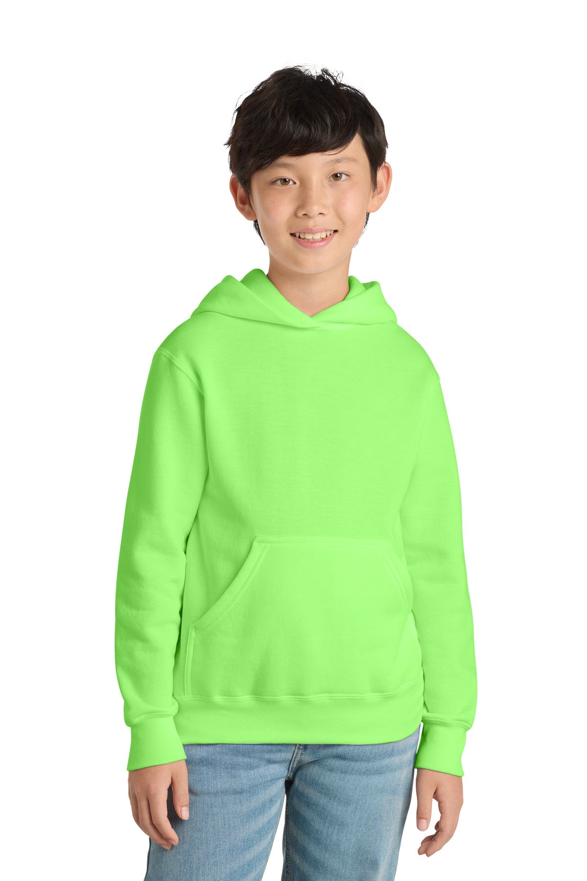 Port & Co  53;  Youth Core Fleece Pullover Hooded Sweatshirt.  PC90YH