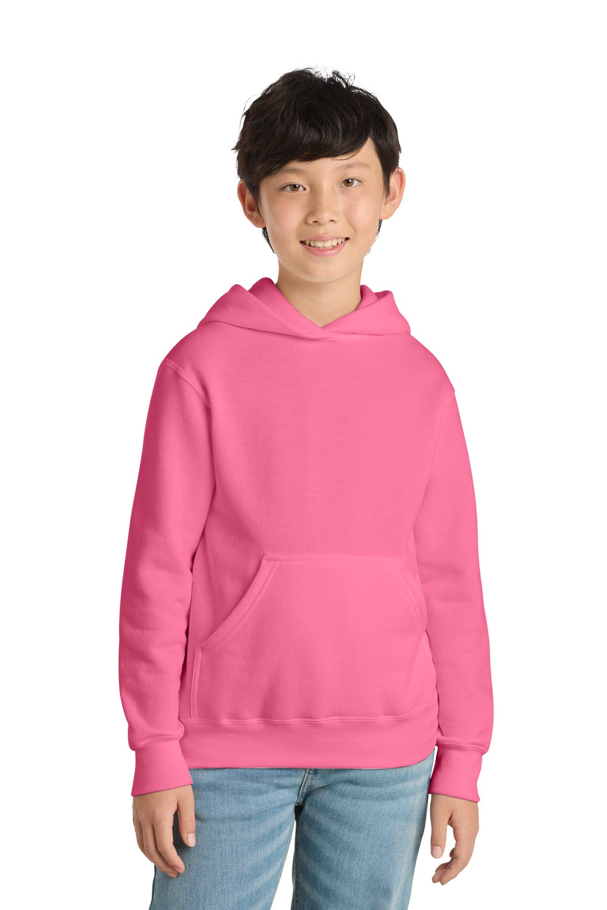 Port & Co  53;  Youth Core Fleece Pullover Hooded Sweatshirt.  PC90YH