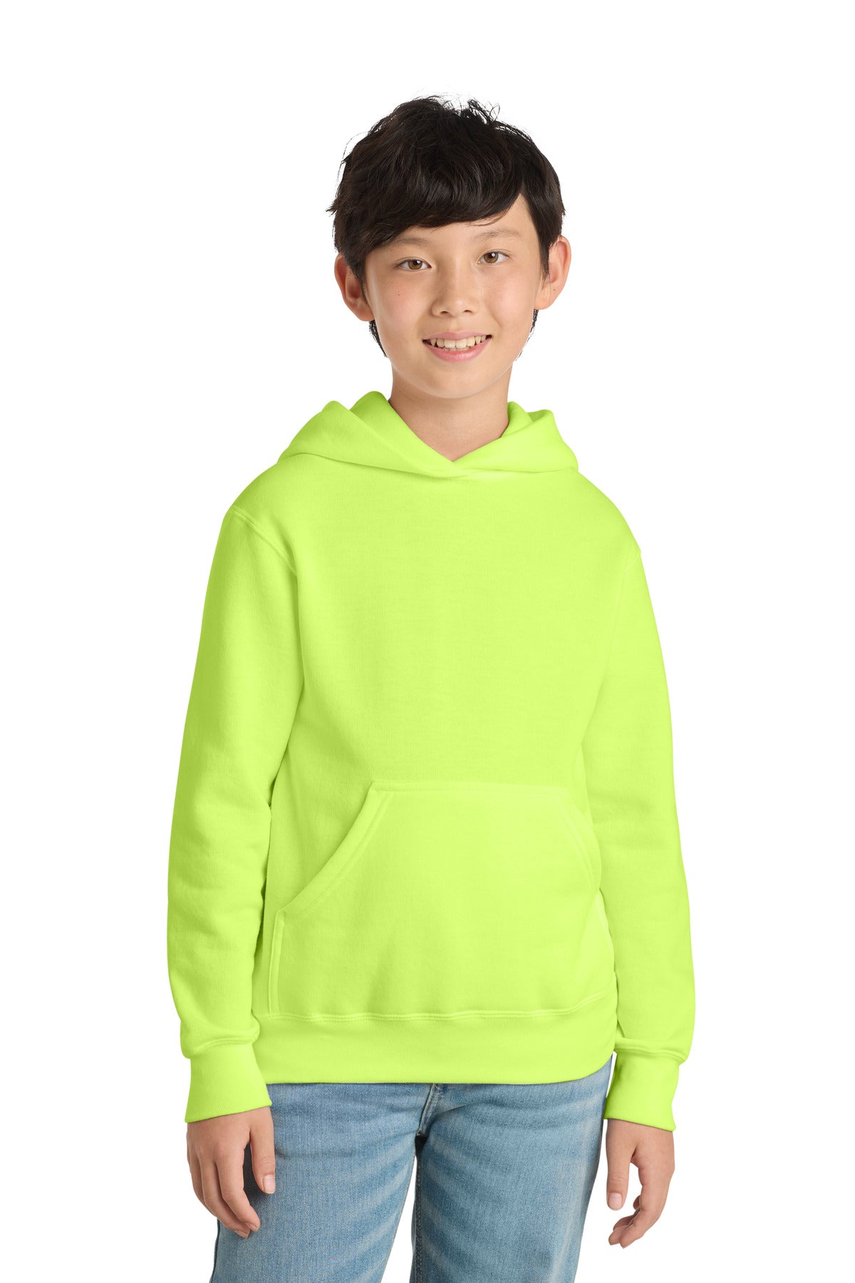 Port & Co  53;  Youth Core Fleece Pullover Hooded Sweatshirt.  PC90YH