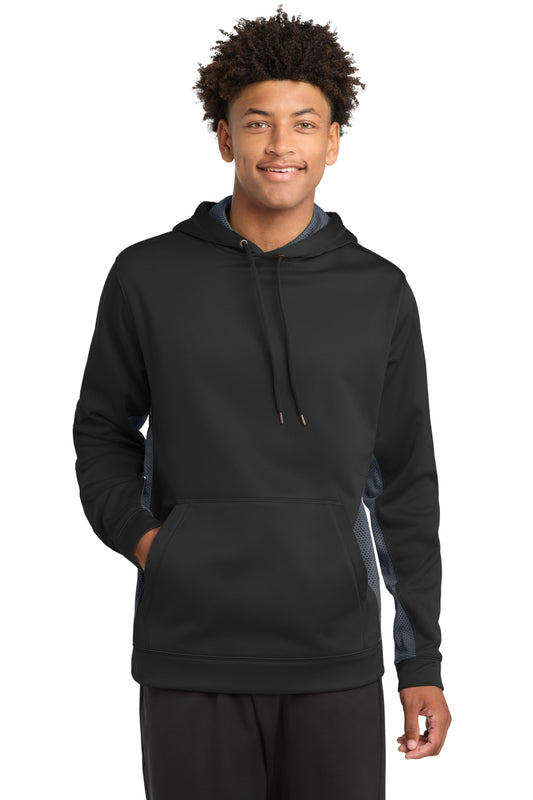 Sport-Tek ®  Sport-Wick ®  CamoHex Fleece Colorblock Hooded Pullover. ST239