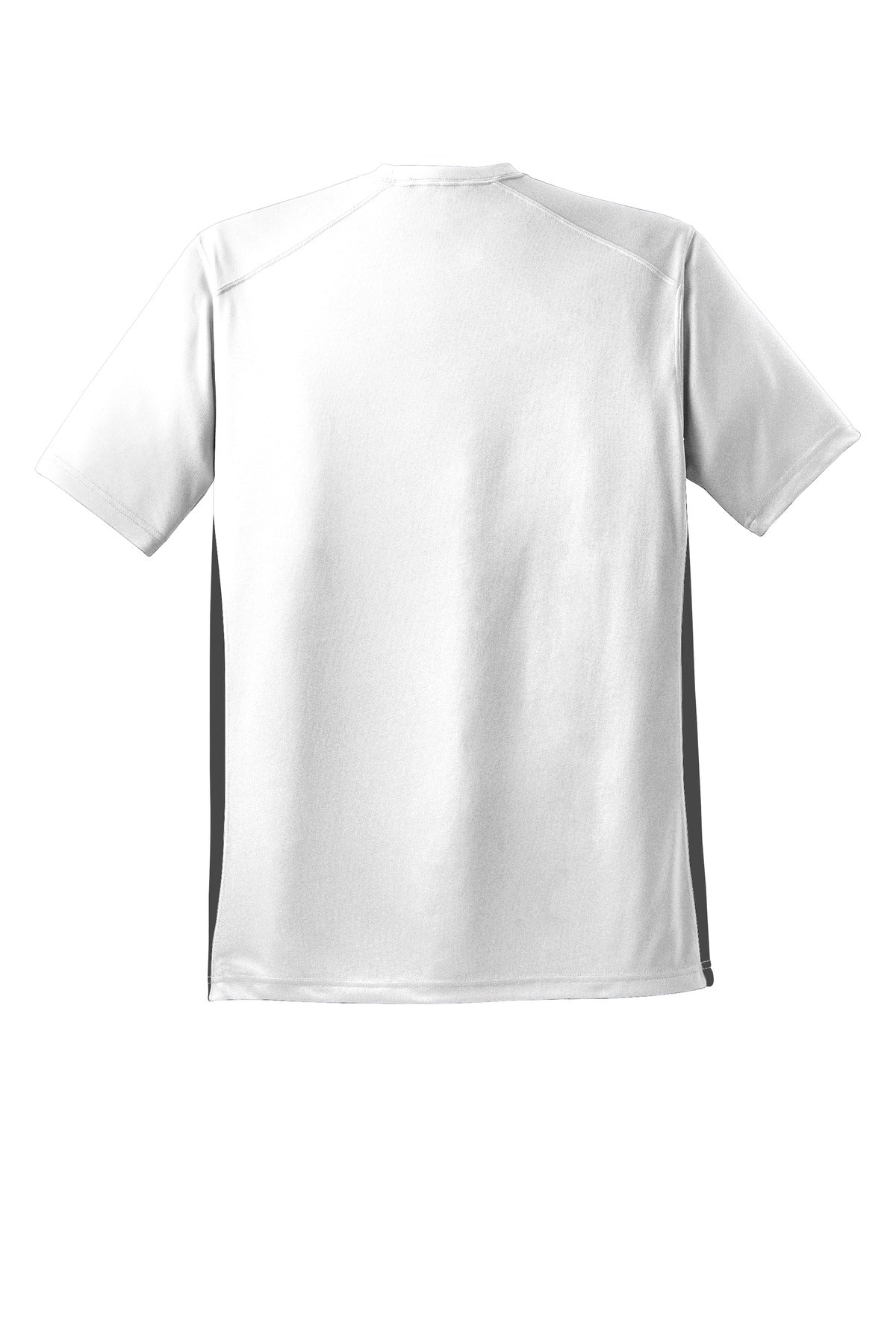 Sport-Tek Dry Zone Colorblock Crew T478 - White/ Black - Back (flat)