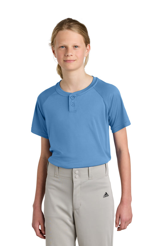 Sport-Tek ®  Youth PosiCharge ®  Competitor ™  2-Button Henley YST359