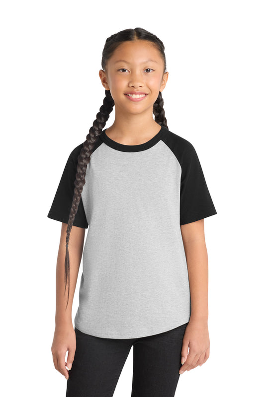 Sport-Tek ®  Youth Short Sleeve Colorblock Raglan Jersey. YT201