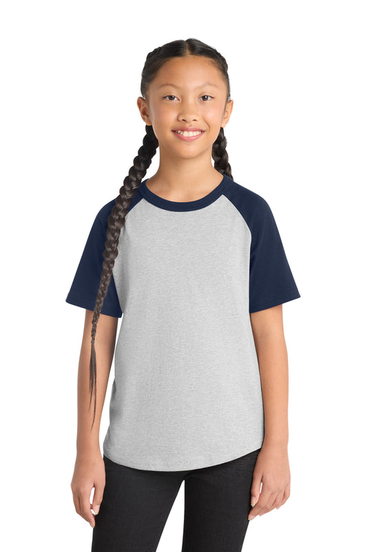 Sport-Tek ®  Youth Short Sleeve Colorblock Raglan Jersey. YT201