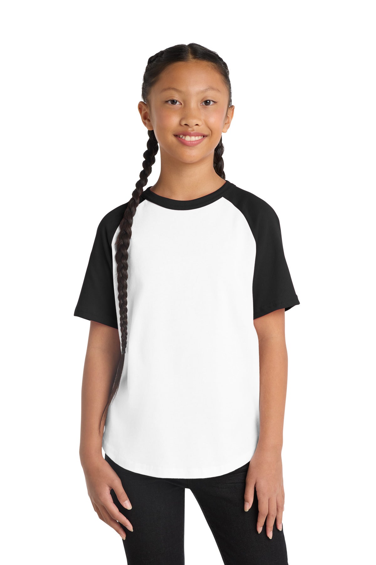 Sport-Tek ®  Youth Short Sleeve Colorblock Raglan Jersey. YT201