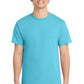 Port & Company PC54 Core Cotton Tee, Aquatic Blue, Model front