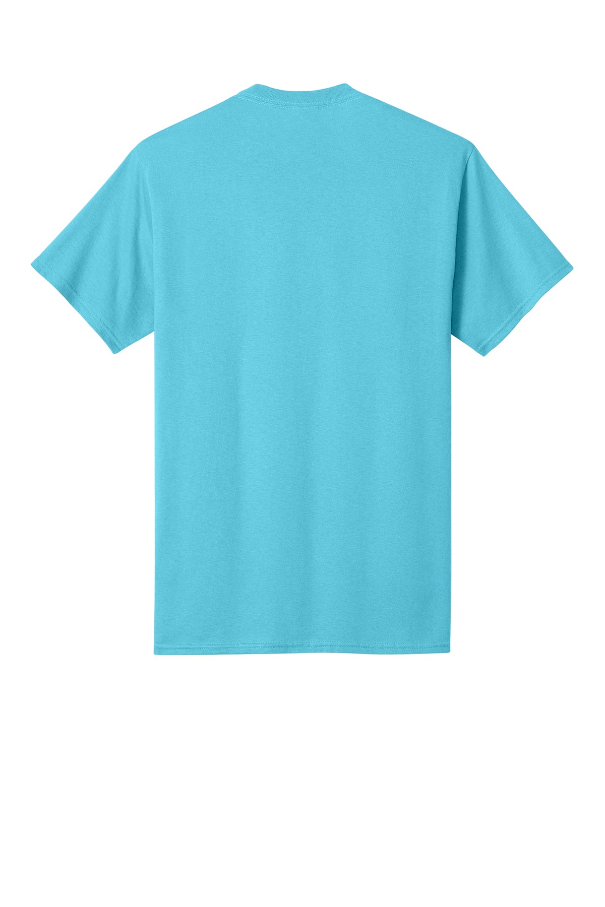 Port & Company PC54 Core Cotton Tee, Aquatic Blue, Flat back