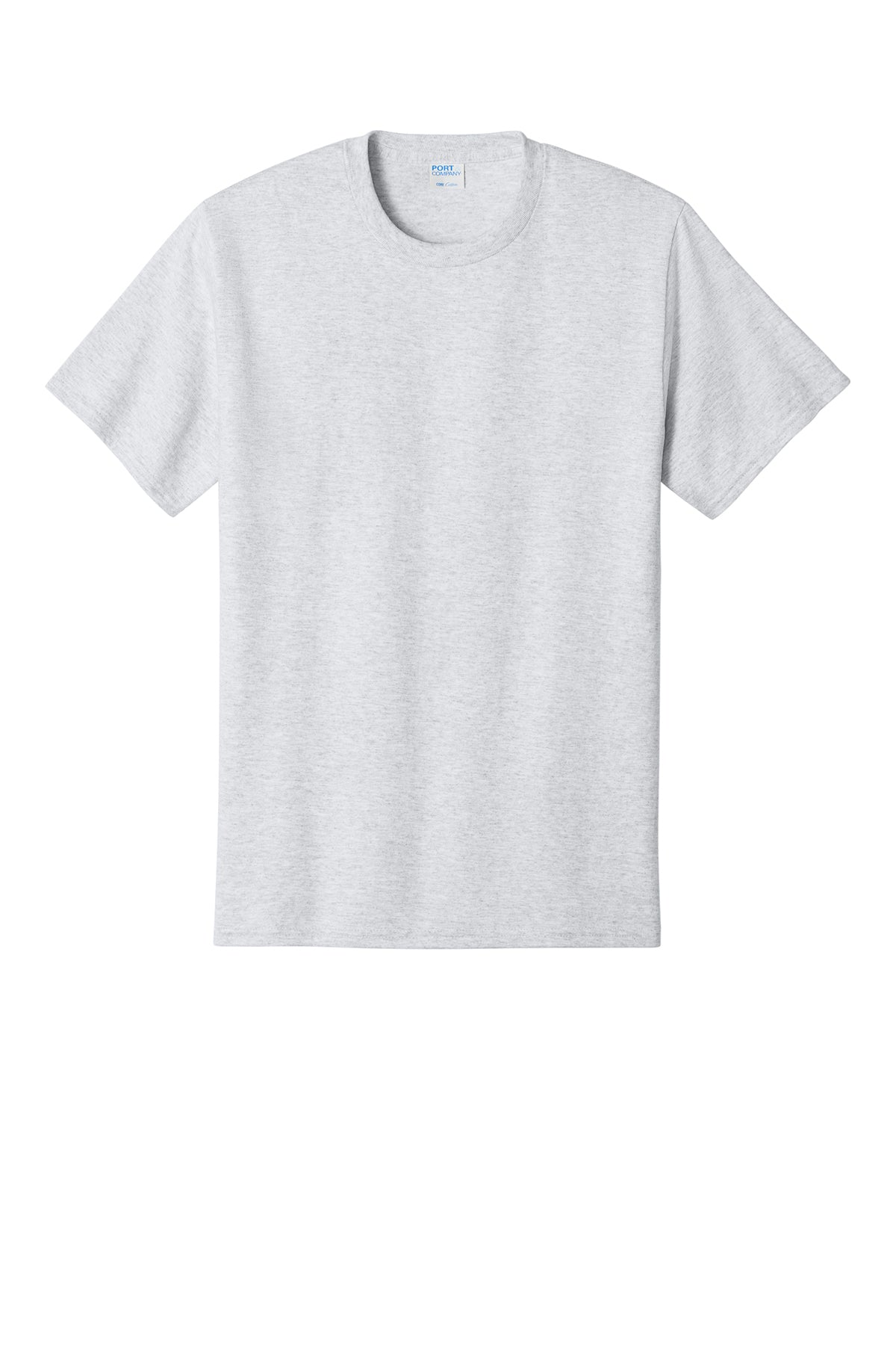 Port & Company PC54 Core Cotton Tee, Ash, Flat front