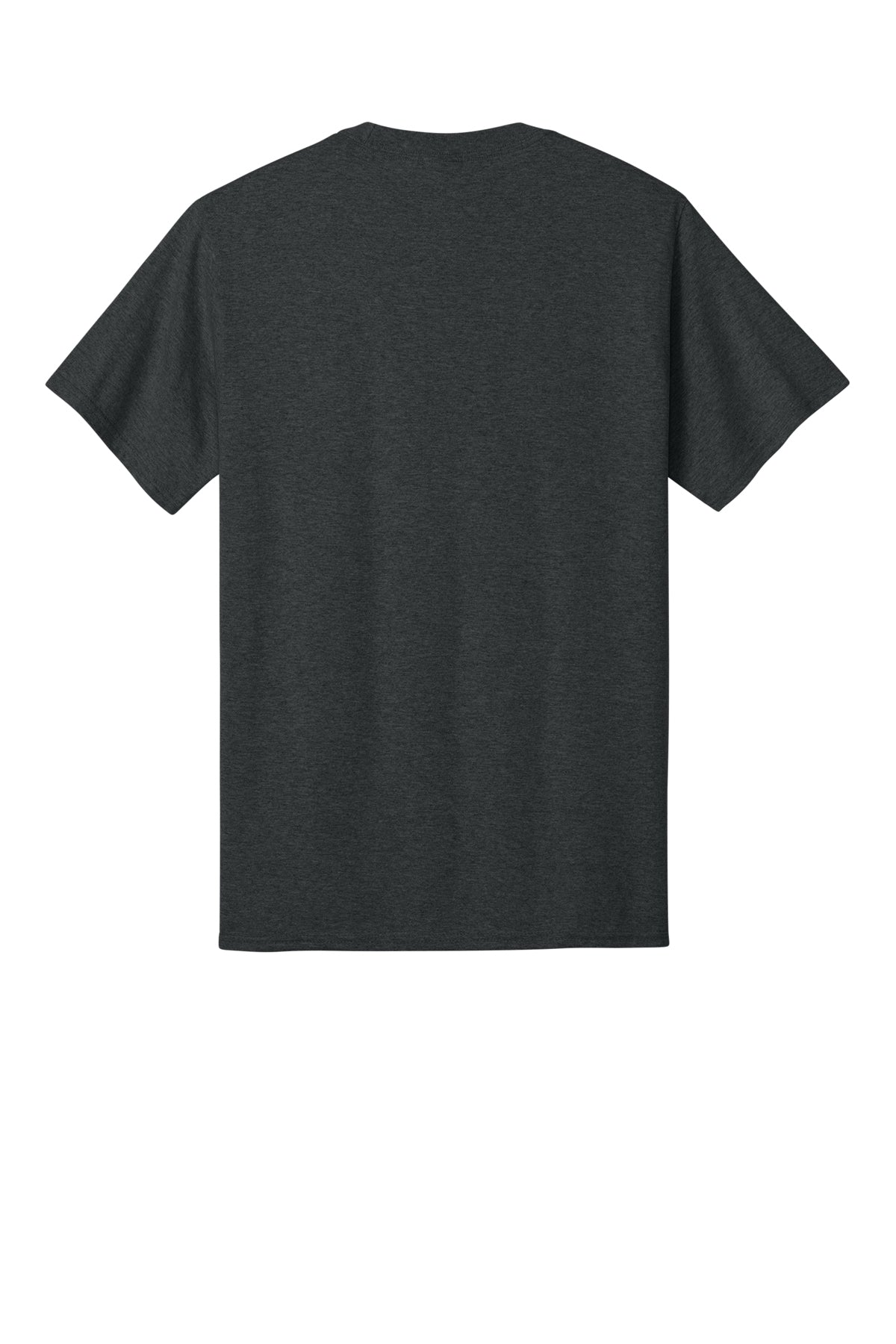 Port & Company PC54 Core Cotton Tee, Black Heather, Flat back