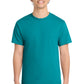 Port & Company PC54 Core Cotton Tee, Bright Aqua, Model front