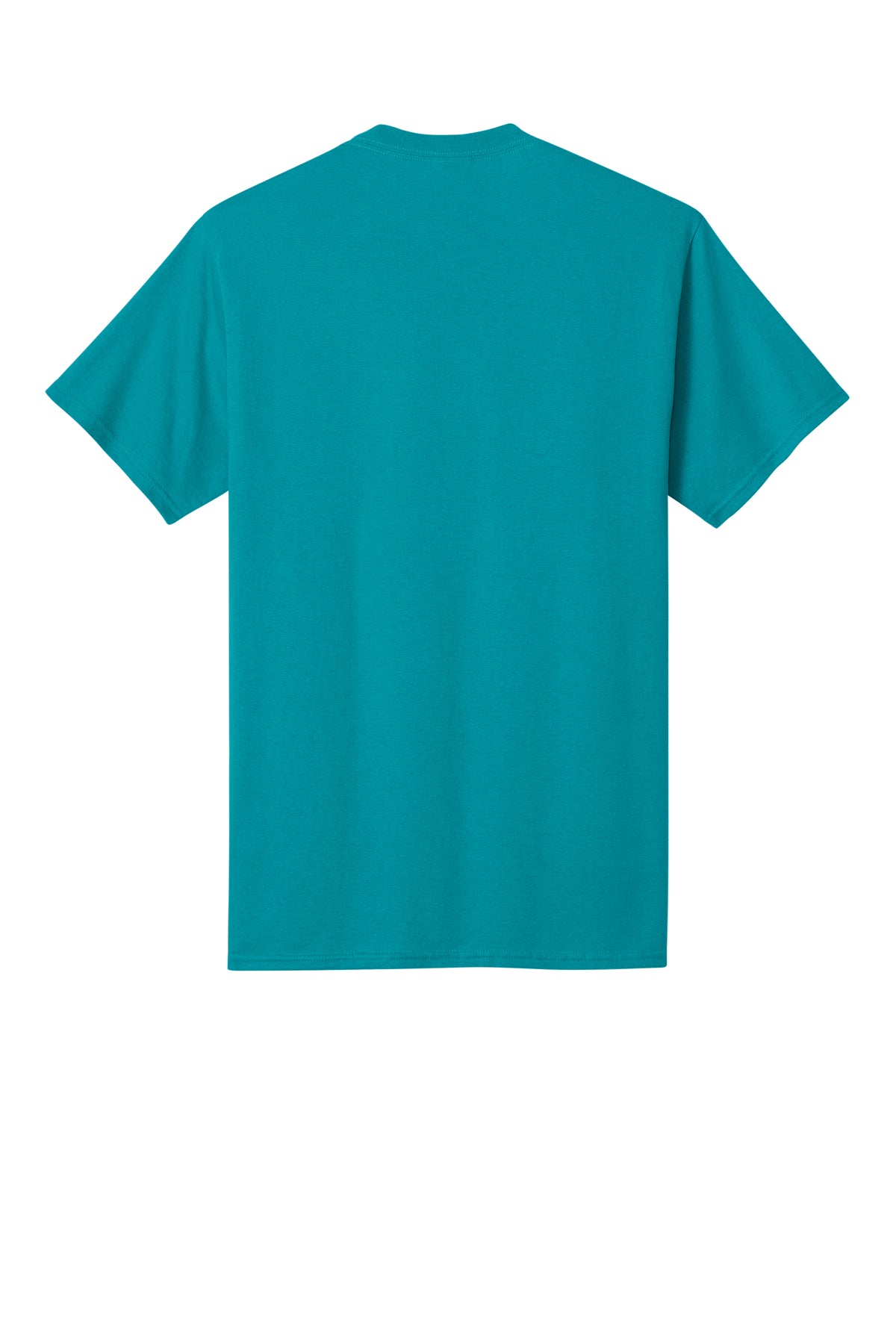 Port & Company PC54 Core Cotton Tee, Bright Aqua, Flat back