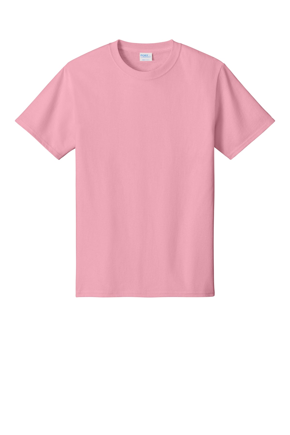 Port & Company PC54 Core Cotton Tee, Candy Pink, Flat front