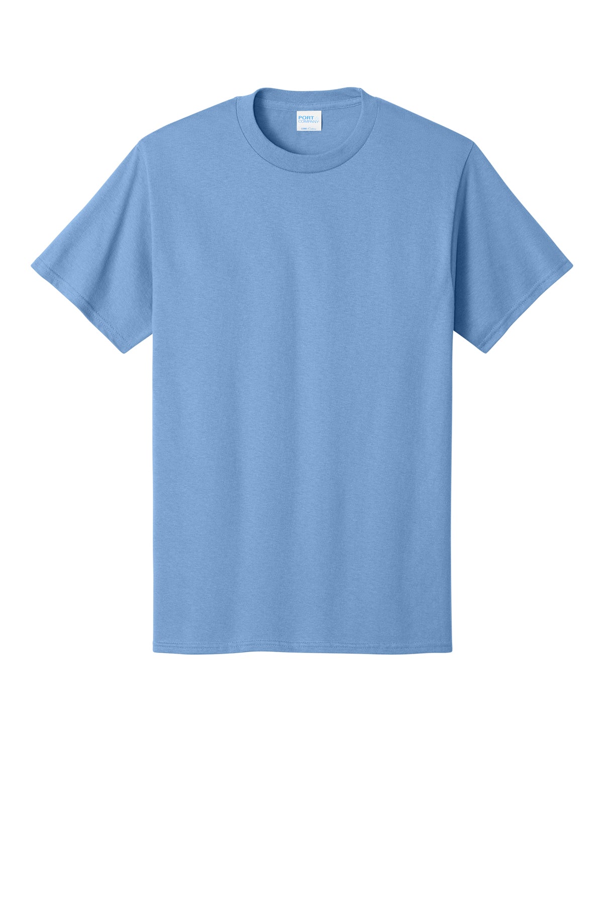 Port & Company PC54 Core Cotton Tee, Carolina Blue, Flat front