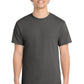 Port & Company PC54 Core Cotton Tee, Charcoal, Model front