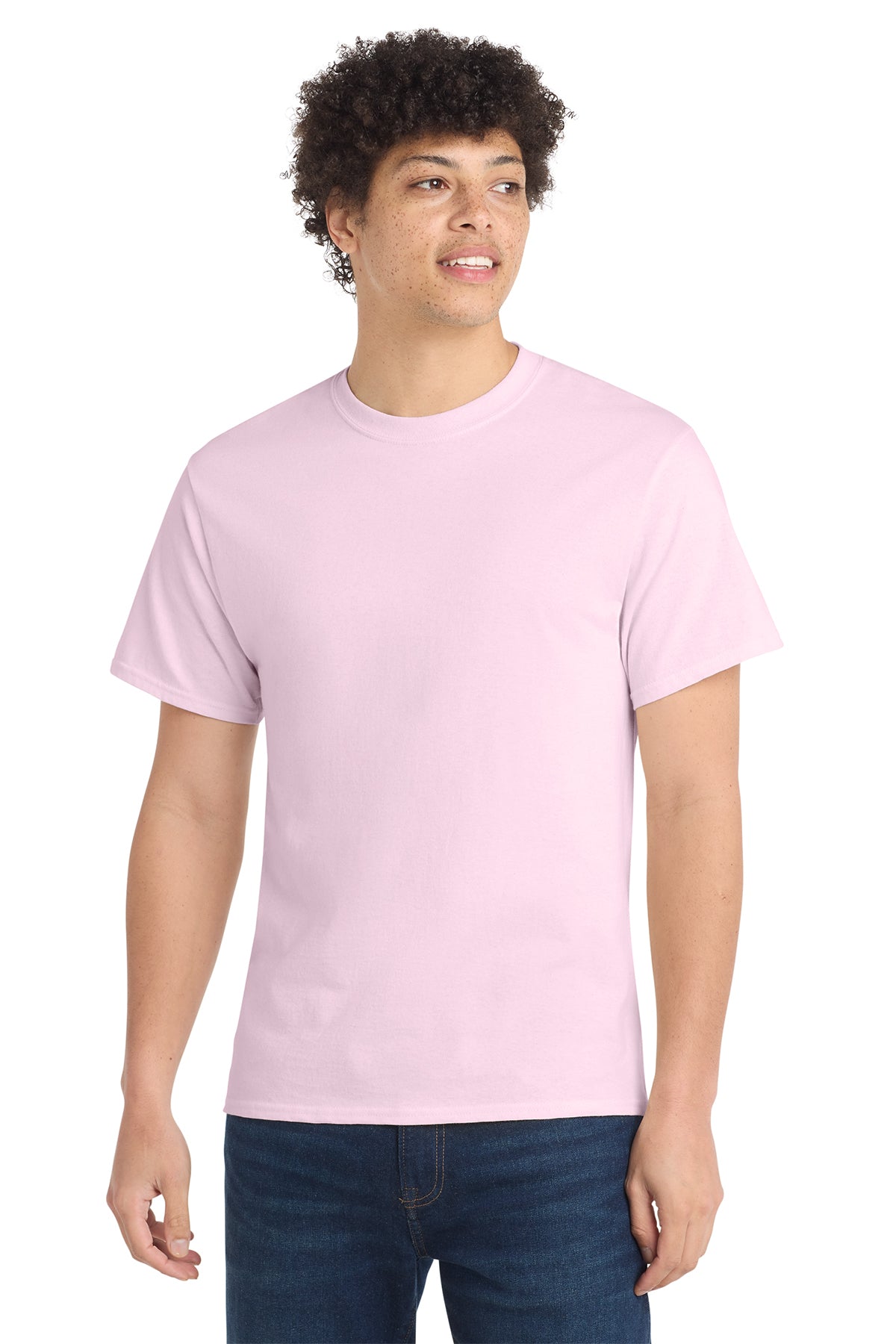 Port & Company PC54 Core Cotton Tee, Cherry Blossom, Model front