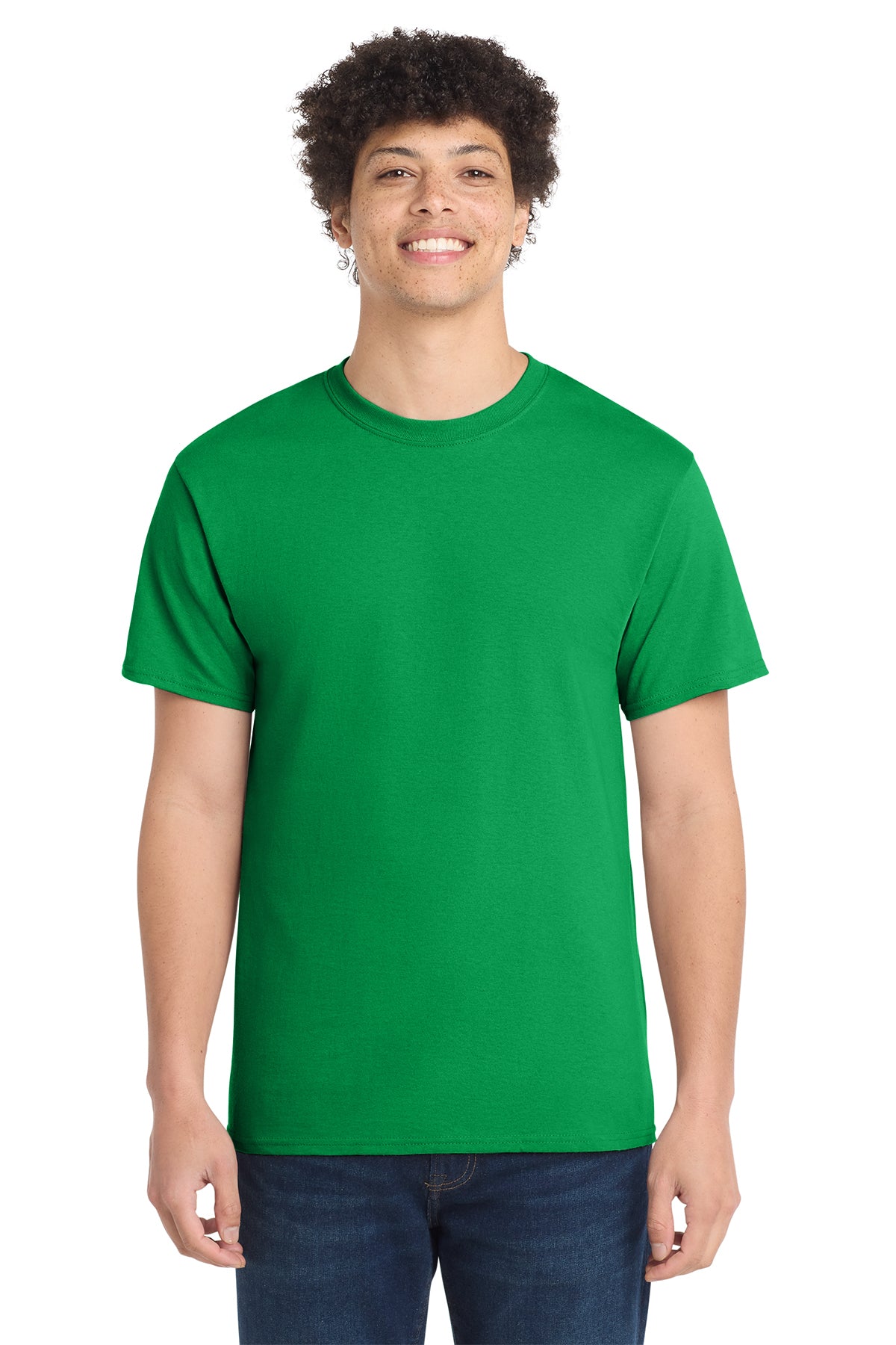 Port & Company PC54 Core Cotton Tee, Clover Green, Model front