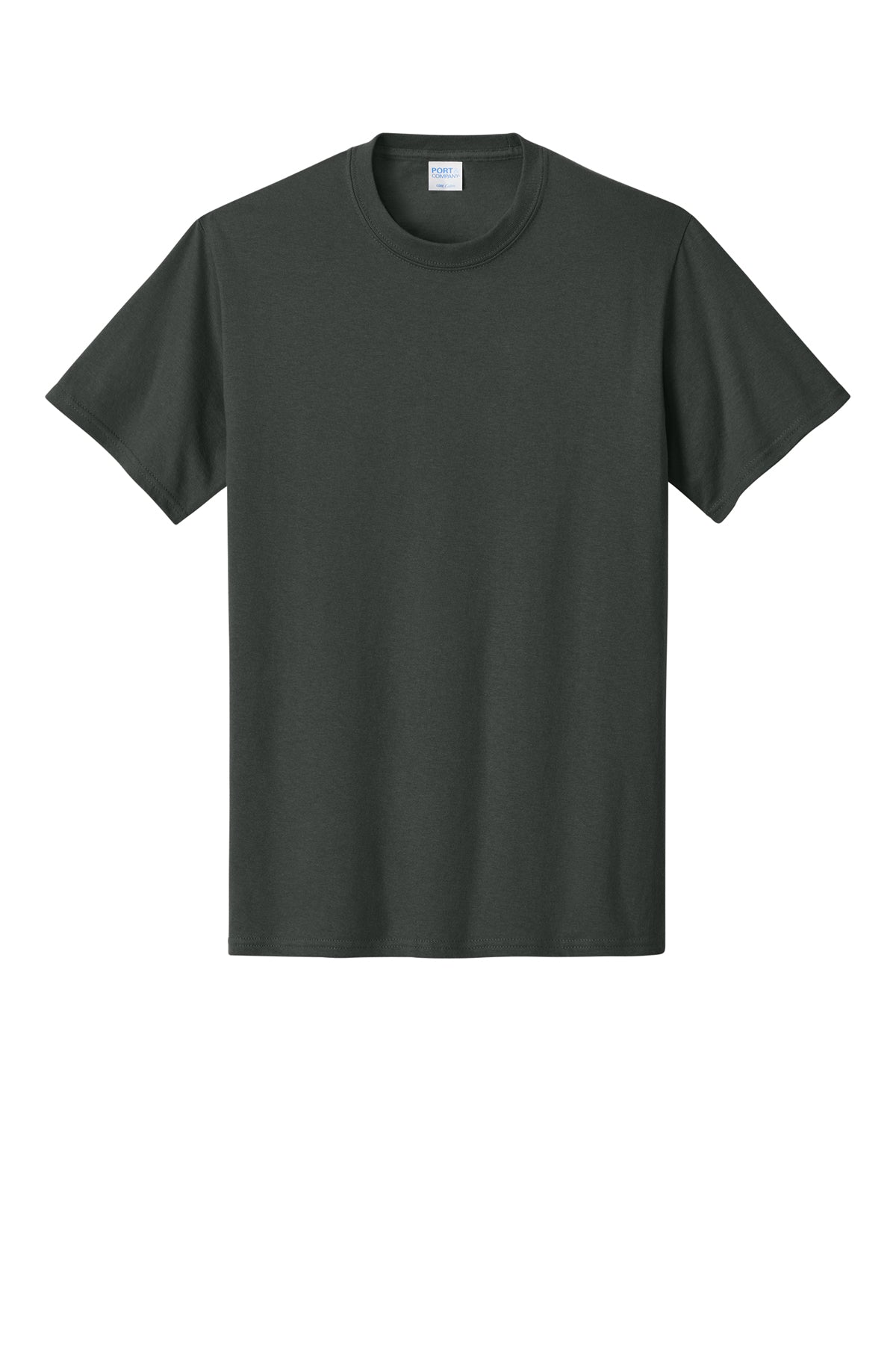 Port & Company PC54 Core Cotton Tee, Coal Grey, Flat front