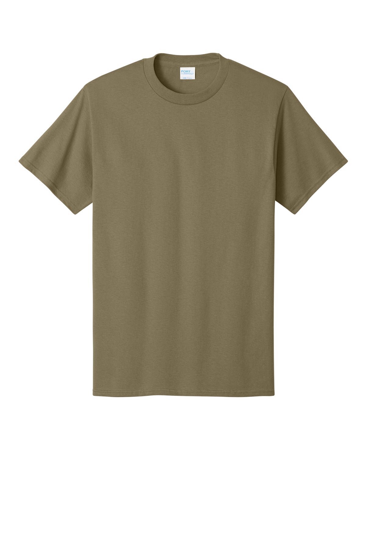Port & Company PC54 Core Cotton Tee, Coyote Brown, Flat front