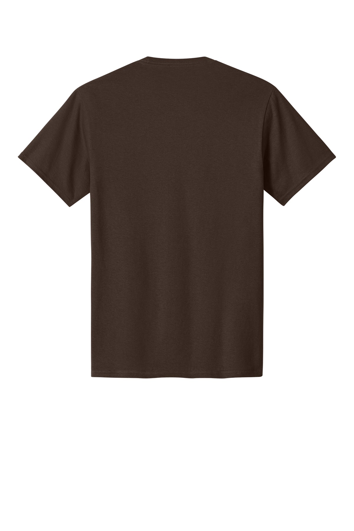 Port & Company PC54 Core Cotton Tee, Dark Chocolate Brown, Flat back