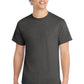 Port & Company PC54 Core Cotton Tee, Dark Heather Grey, Model front