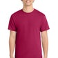 Port & Company PC54 Core Cotton Tee, Flush Pink, Model front