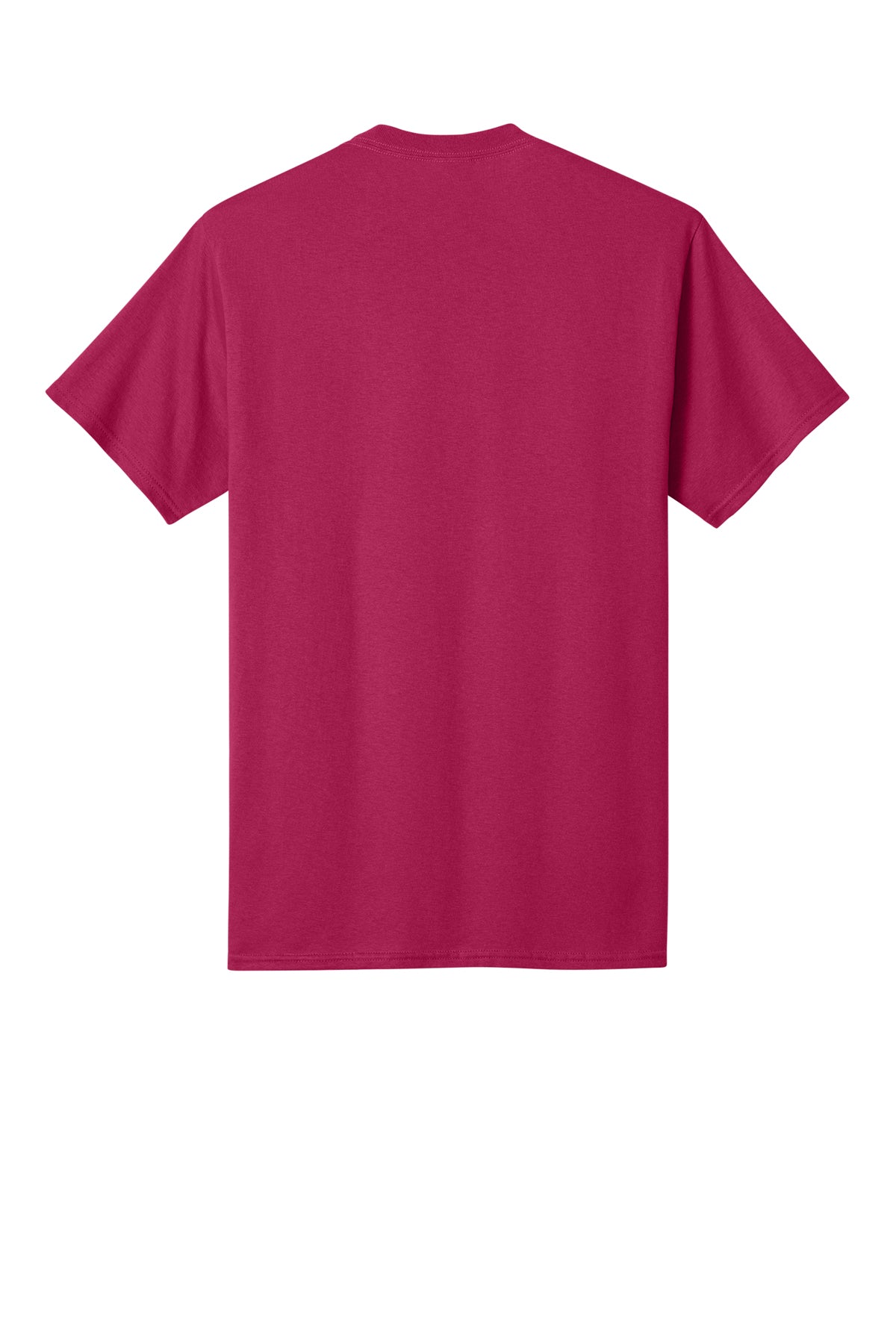 Port & Company PC54 Core Cotton Tee, Flush Pink, Flat back