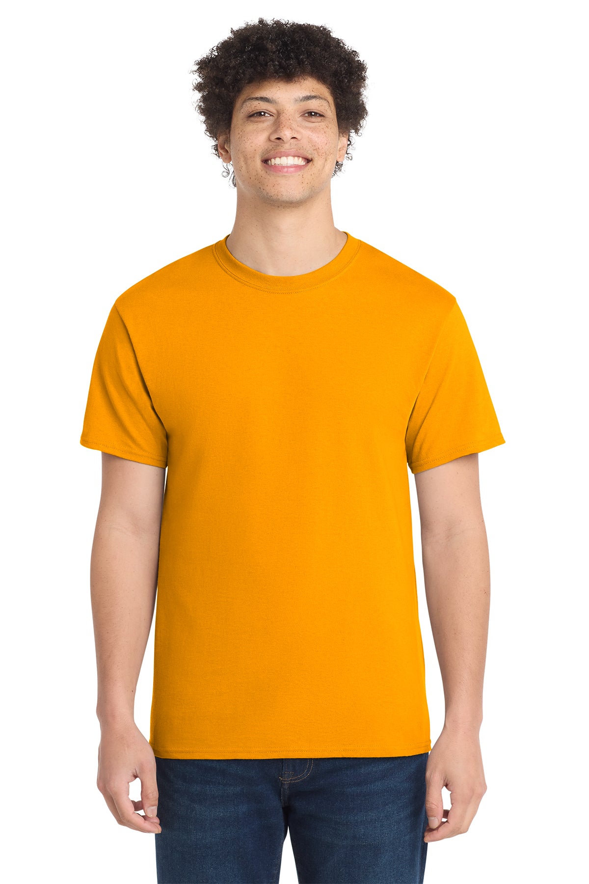 Port & Company PC54 Core Cotton Tee, Gold, Model front