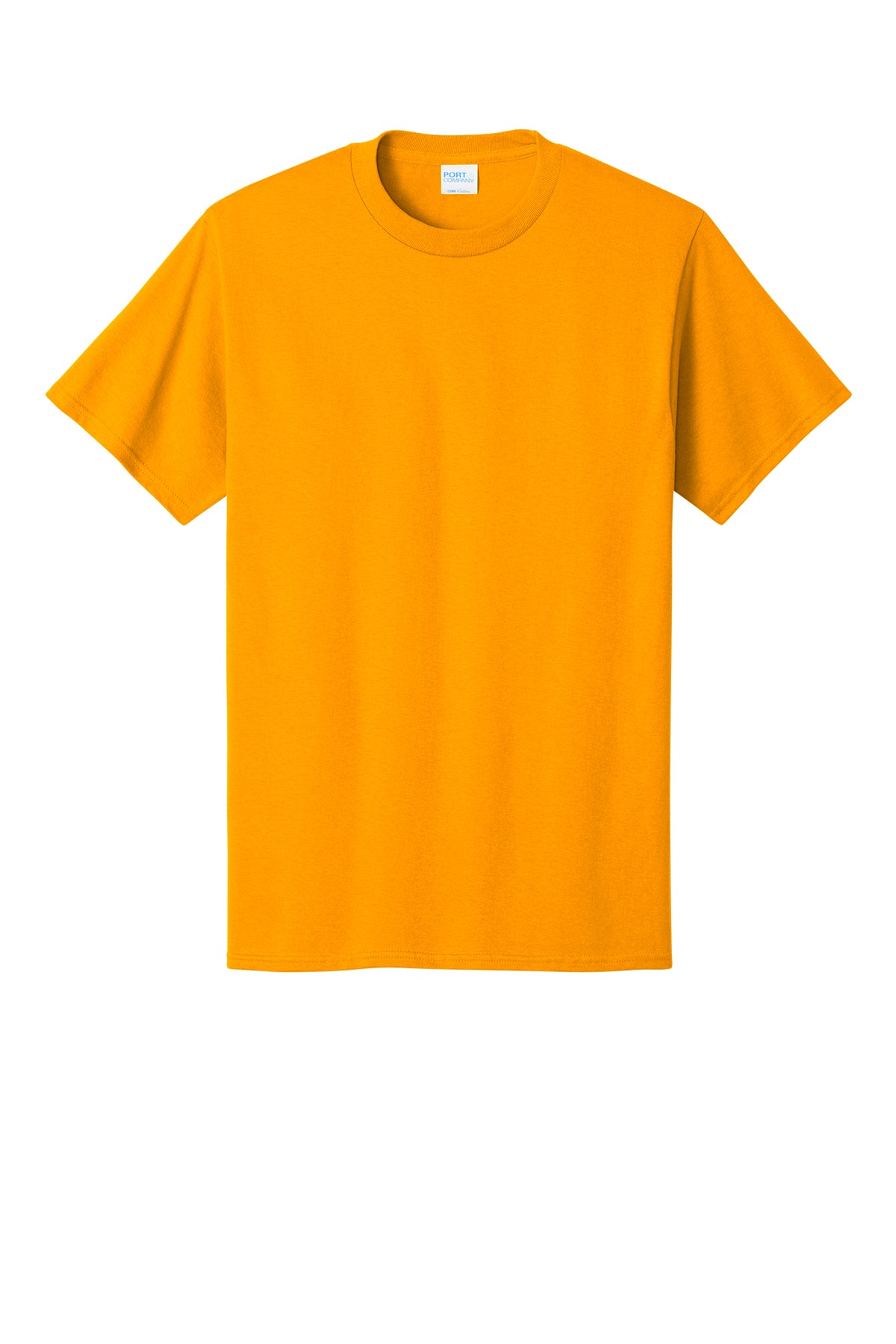 Port & Company PC54 Core Cotton Tee, Gold, Flat front