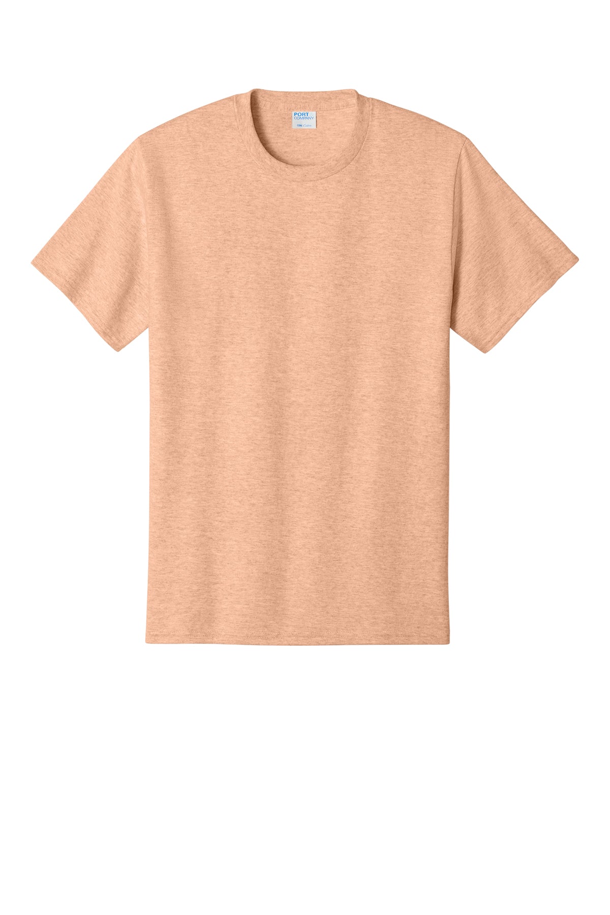 Port & Company PC54 Core Cotton Tee, Heathered Dusty Peach, Flat front