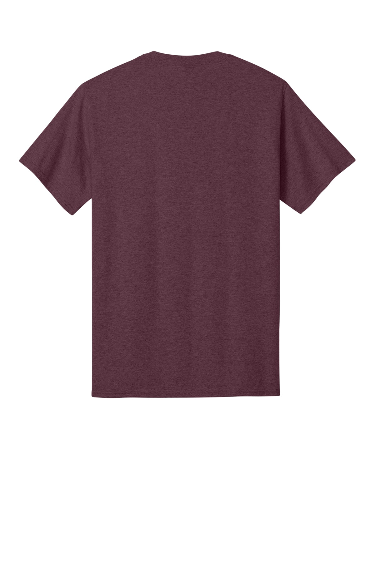Port & Company PC54 Core Cotton Tee, Heather Athletic Maroon, Flat back