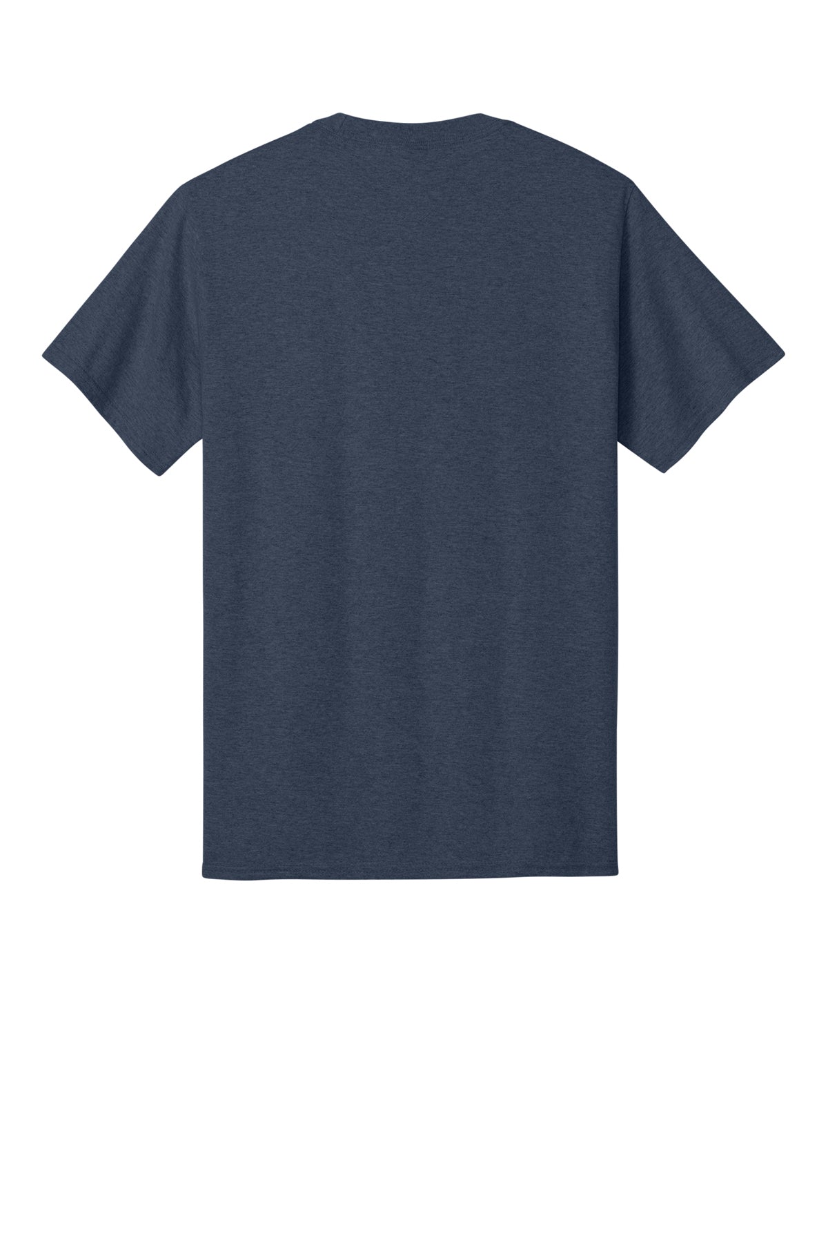 Port & Company PC54 Core Cotton Tee, Heather Navy, Flat back