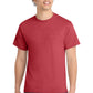 Port & Company PC54 Core Cotton Tee, Heather Red, Model front