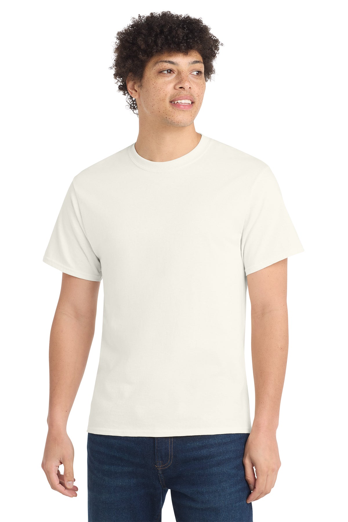Port & Company PC54 Core Cotton Tee, Ivory, Model front