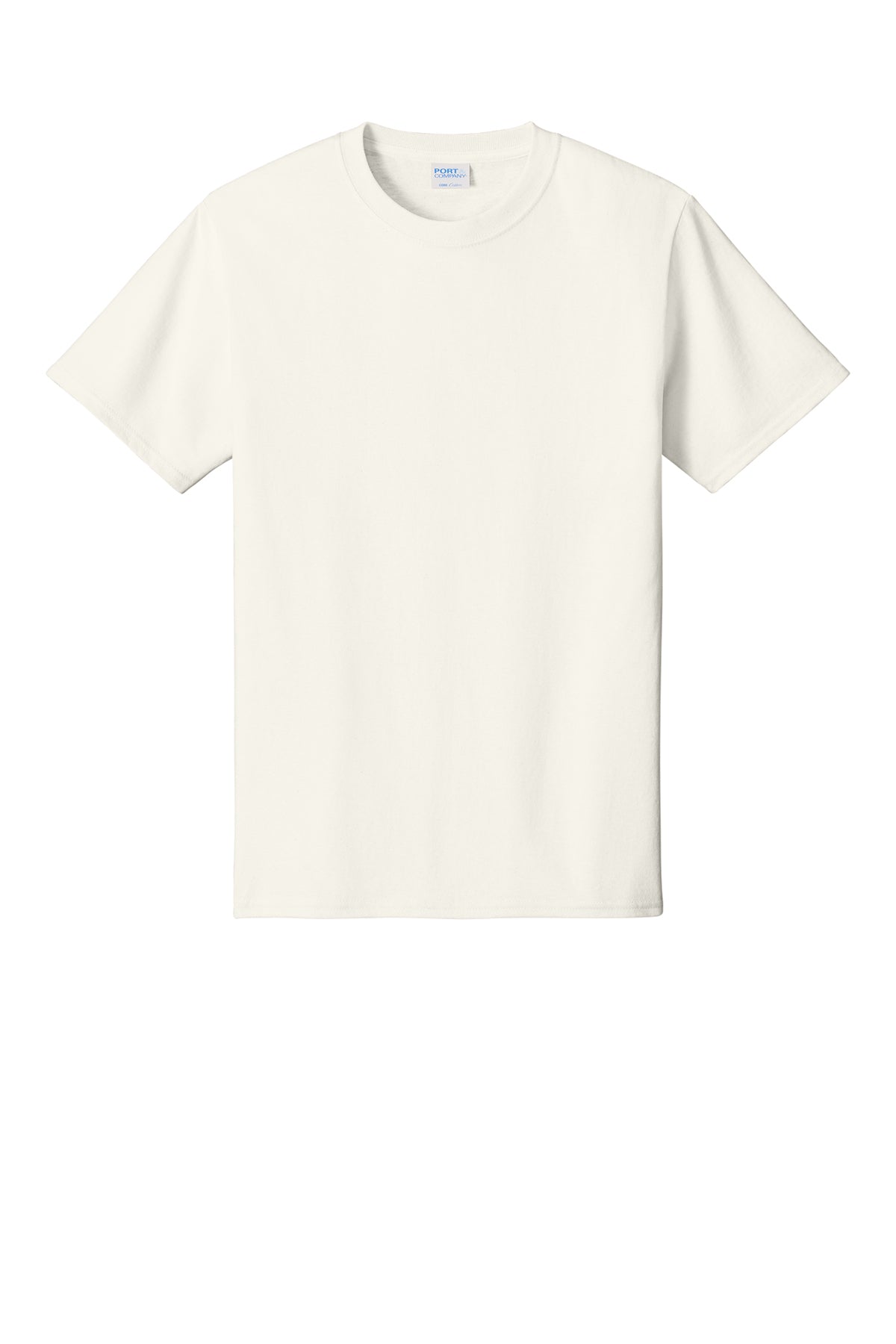 Port & Company PC54 Core Cotton Tee, Ivory, Flat front