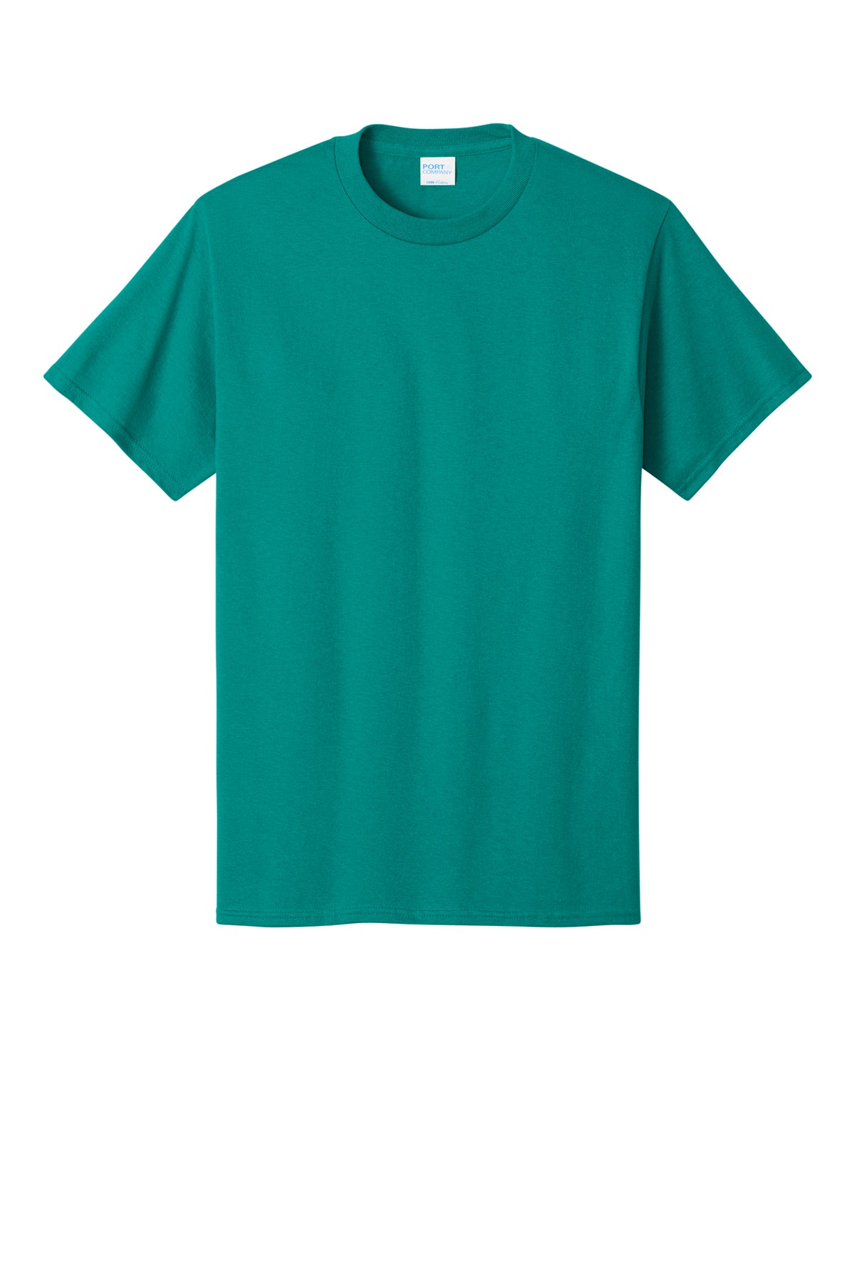 Port & Company PC54 Core Cotton Tee, Jade Green, Flat front