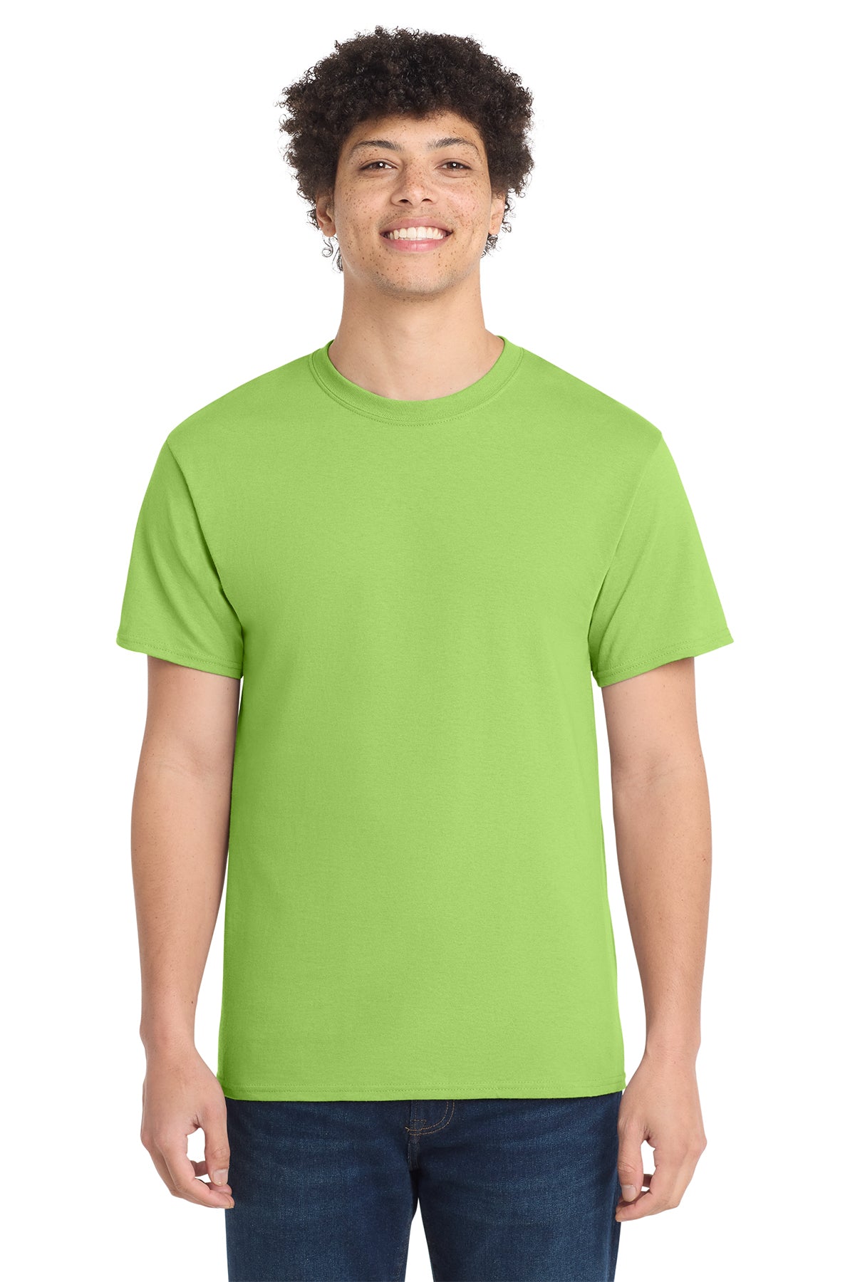 Port & Company PC54 Core Cotton Tee, Lime, Model front