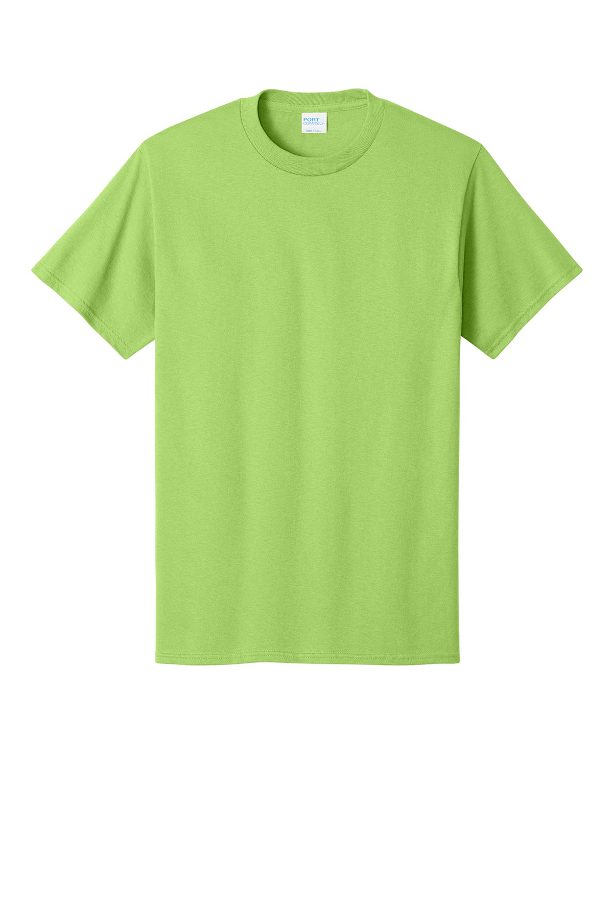 Port & Company PC54 Core Cotton Tee, Lime, Flat front
